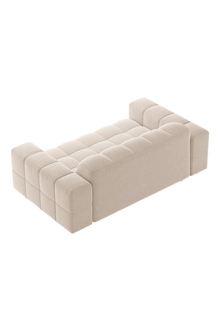 Canapé droit Chicago - Beige - 2 places - En tissu chenille