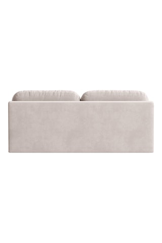 Canapé droit convertible Sophia - Beige - 3 places - En tissu toucher velours