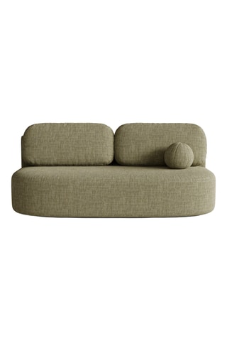 Canapé droit convertible Sophia - Vert - 3 places - En tissu toucher velours