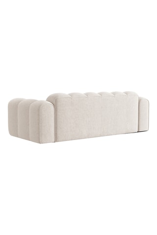 Canapé droit Treno - Beige - 4 places - En tissu chenille