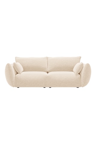 Canapé droit Matera - Beige - 2 places - En tissu chenille