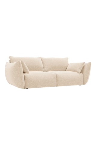 Canapé droit Matera - Beige - 2 places - En tissu chenille