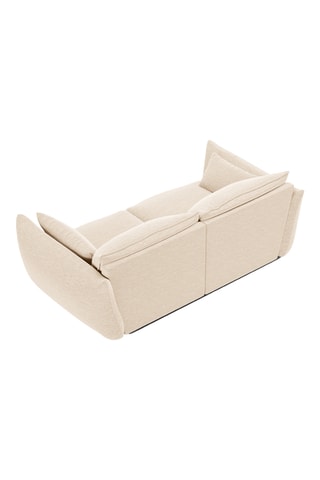 Canapé droit Matera - Beige - 2 places - En tissu chenille