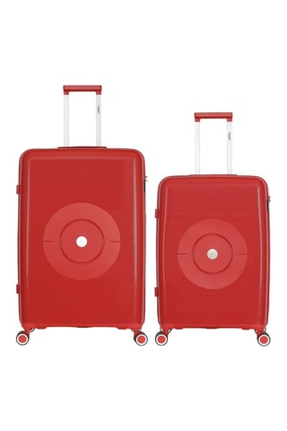 Weekendtrolley en Grote Trolley Orion (M/L) - Rood - 65/75 cm - Zilverkleurig en rood