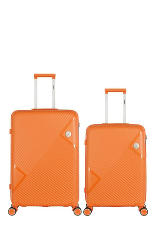 Weekendtrolley en Grote Trolley Cassiopee (M/L) -  63/73 cm - Oranje en zilverkleurig