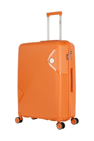 Weekendtrolley en Grote Trolley Cassiopee (M/L) -  63/73 cm - Oranje en zilverkleurig