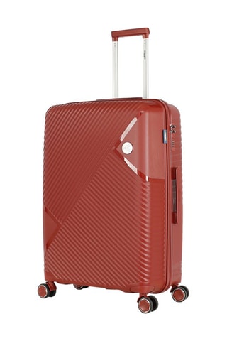 Weekendtrolley en Grote Trolley Cassiopee (M/L) -  63/73 cm - Zilverkleurig en rood