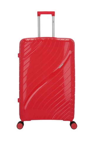 Weekendtrolley en Grote Trolley Lyra (M/L) -  65/75 cm - Rood en zilverkleurig