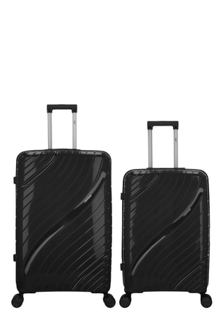 Weekendtrolley en Grote Trolley Lyra (M/L) -  65/75 cm - Zwart en zilverkleurig