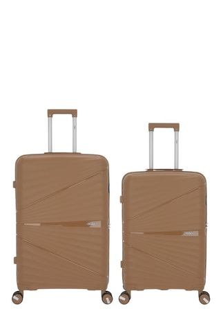 Valise semaine et valise grand volume Vela (M/L)  -  65/75 cm - Taupe