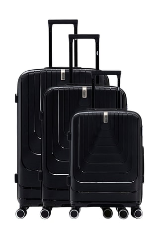 Set de 3 valises Galina (S/M/L) - 55,5/65/74,5 cm - Noir