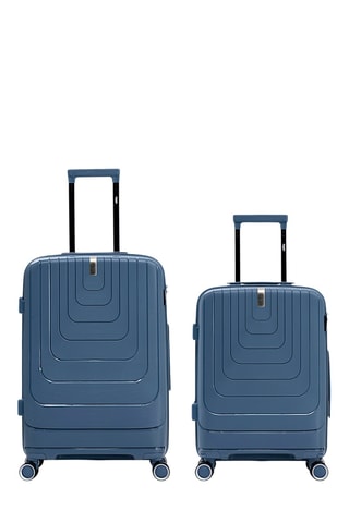Handbagagetrolley en Weekendtrolley Galina (S/M) - 55,5/65 cm - Blauw