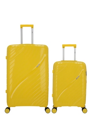 Valise cabine et valise grand volume Lyra (S/L)  -  55/75 cm - Jaune et argenté