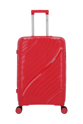 Valise cabine et valise semaine Lyra (S/M)  -  55/65 cm - Rouge et argenté