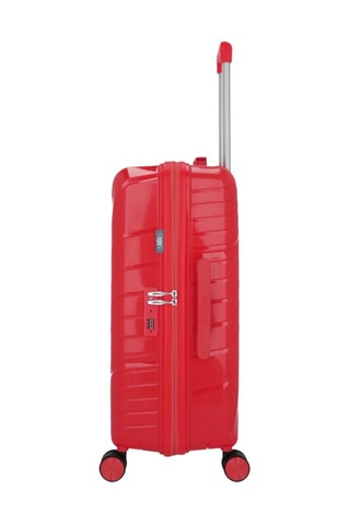 Valise cabine et valise semaine Lyra (S/M)  -  55/65 cm - Rouge et argenté
