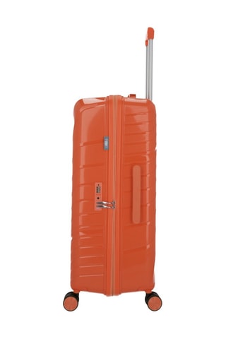 Valise cabine low cost et valise grand volume Lyra (XS/L)  -  51/75 cm - Orange et argenté