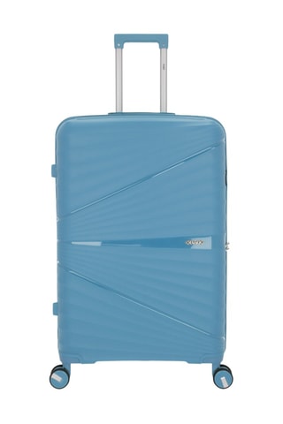 Set van 2 Trolleys en Beautycase Vela (M/L/W) -  65 / 75 / 35 cm - Lichtblauw