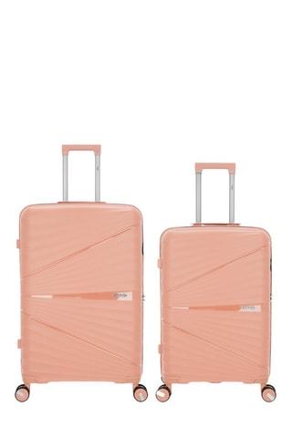 Valise semaine et valise grand volume Vela (M/L)  -  65/75 cm - Rose clair