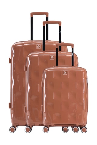 Set van 3 Trolleys Aquila (S/M/L) - 54,5 / 63,5 / 74,5 cm - Bruin