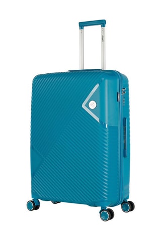 Valise semaine et valise grand volume Cassiopee (M/L)  -  63/73 cm - Argenté et bleu