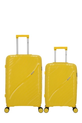 Valise cabine et valise semaine Lyra (S/M)  -  55/65 cm - Jaune