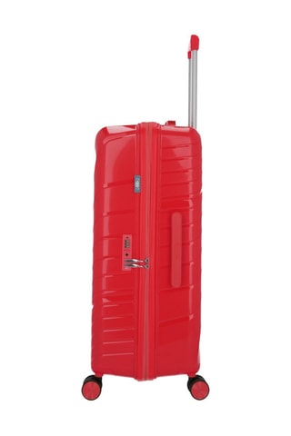 Valise cabine low cost et valise grand volume Lyra (XS/L)  -  51/75 cm - Rouge et argenté