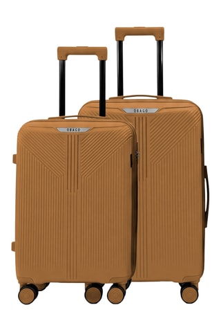 Valise cabine et valise semaine Eridan (S/M) - 55/65 cm - Moutarde