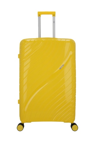 Valise cabine low cost et valise grand volume Lyra (XS/L)  -  51/75 cm - Jaune et argenté