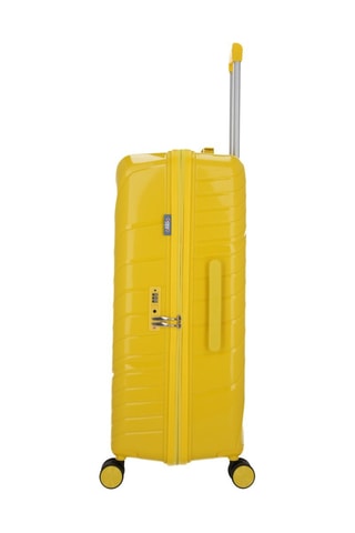 Valise cabine low cost et valise grand volume Lyra (XS/L)  -  51/75 cm - Jaune et argenté