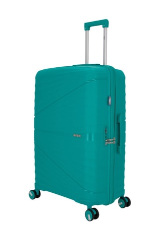 Valise semaine et valise grand volume Vela (M/L)  -  65/75 cm - Vert et argenté