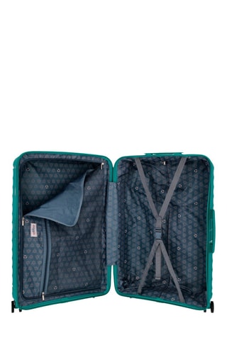 Valise semaine et valise grand volume Vela (M/L)  -  65/75 cm - Vert et argenté
