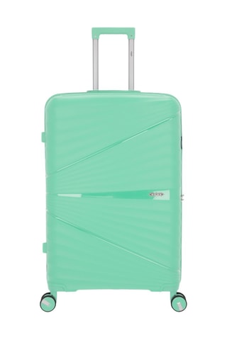 Set van 3 Trolleys en Beautycase Vela-C (S/M/L/W) -  55/65/75/35 cm - Lichtgroen