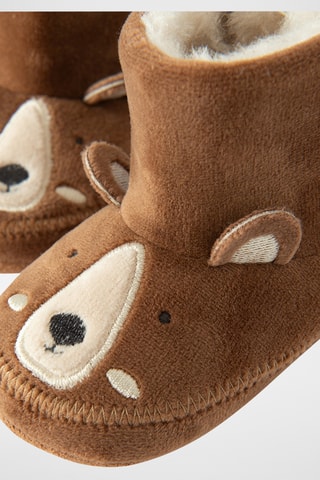 Chaussons fourrés - Marron