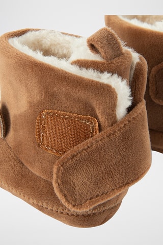 Chaussons fourrés - Marron