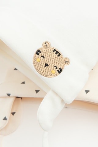 2 bonnets aviateurs - Blanc et beige
