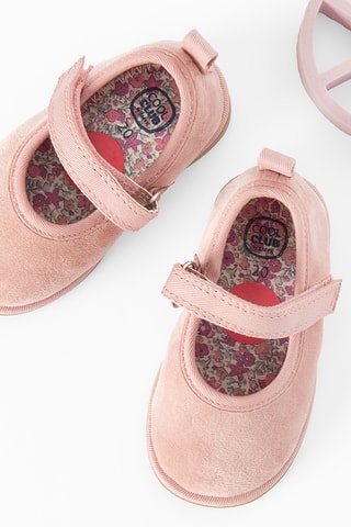 Ballerines en velours - Rose