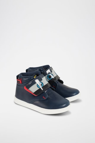 Boots en cuir Flash McQueen Cars Disney Pixar - Bleu marine