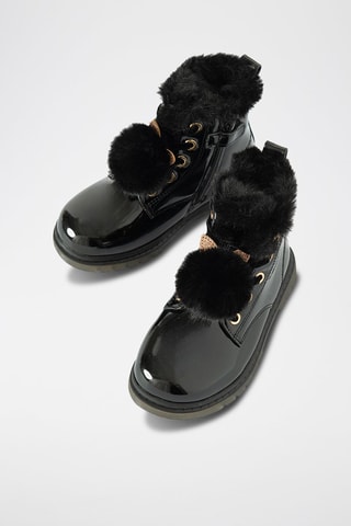 Bottines vernies fourrées - Noir