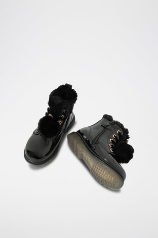 Bottines vernies fourrées - Noir
