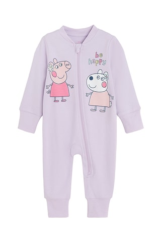 2 combinaisons Peppa Pig - Mauve et blanc