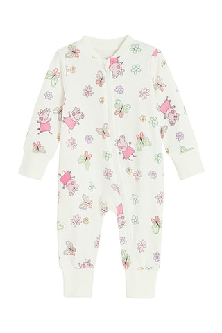 2 combinaisons Peppa Pig - Mauve et blanc