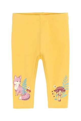 2 leggings - Jaune et fuchsia