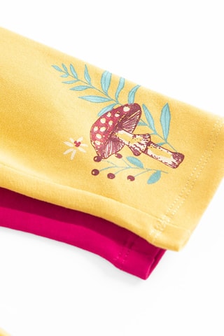 2 leggings - Jaune et fuchsia