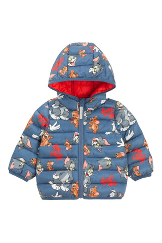 Doudoune à capuche Tom et Jerry - Indigo