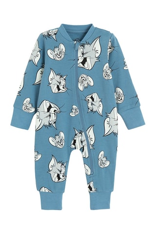 2 dors-bien Tom et Jerry - Bleu cobalt et jaune