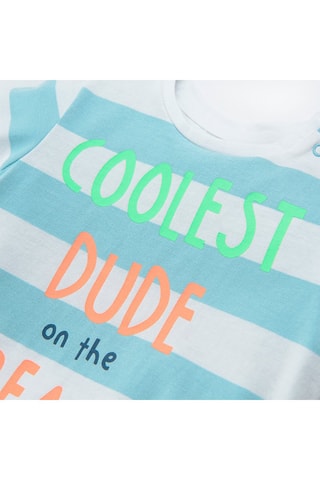 T-shirt Blanc et bleu clair