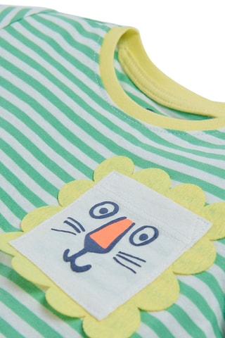 T-shirt Vert clair et blanc