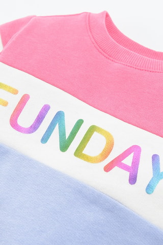 Sweat - Rose et bleu clair