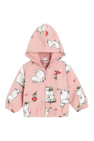 Sweat à capuche Les Moomins - Rose poudré