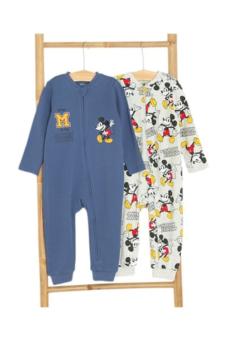 2 grenouillères Mickey Disney - Multicolore